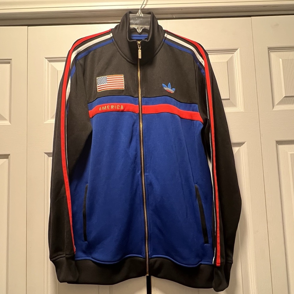 Rare Adidas Sample Blue USA Full Zip Track Jacket  P50770 AZB001 11/09 Olympics